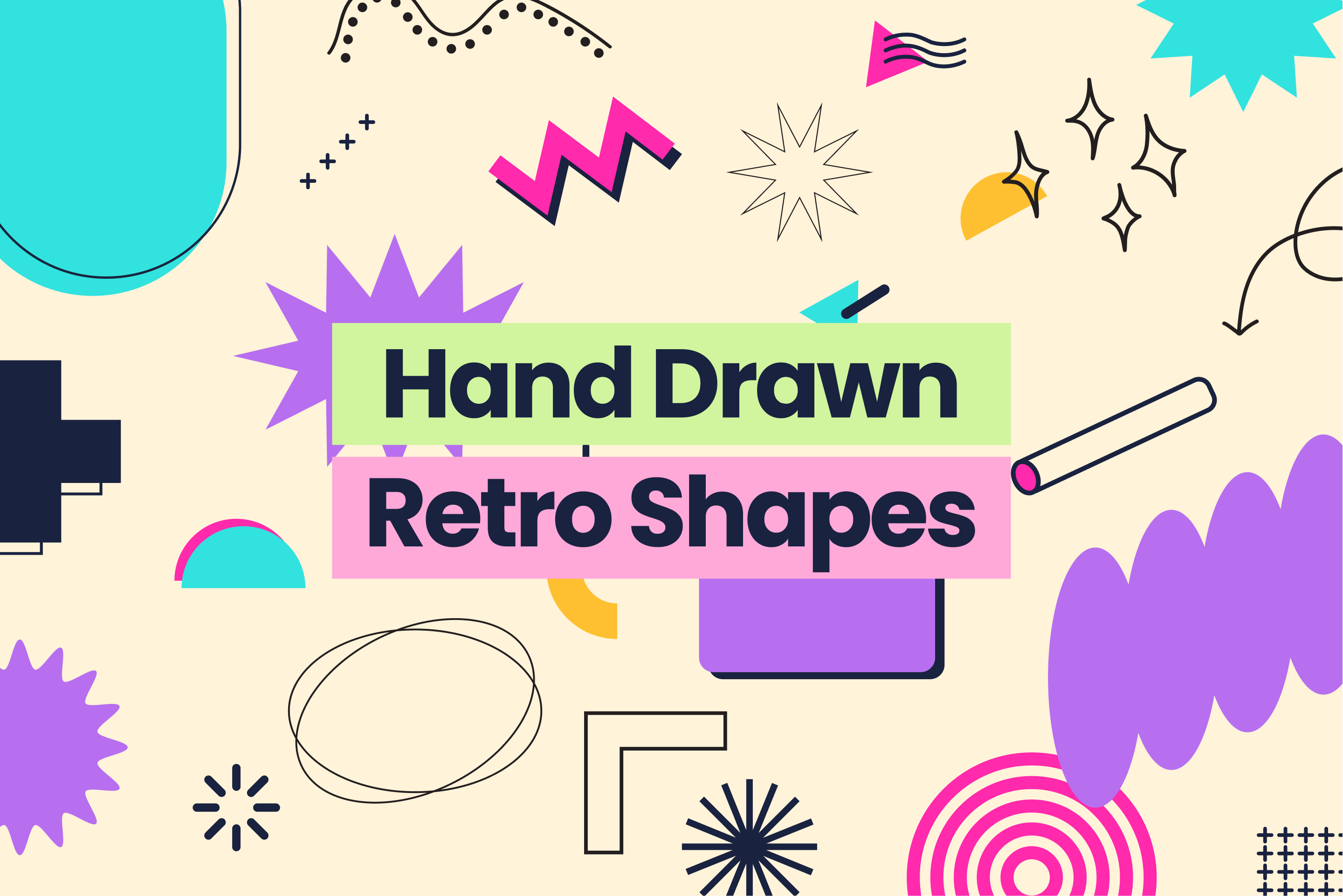 Hand Drawn Retro Shapes