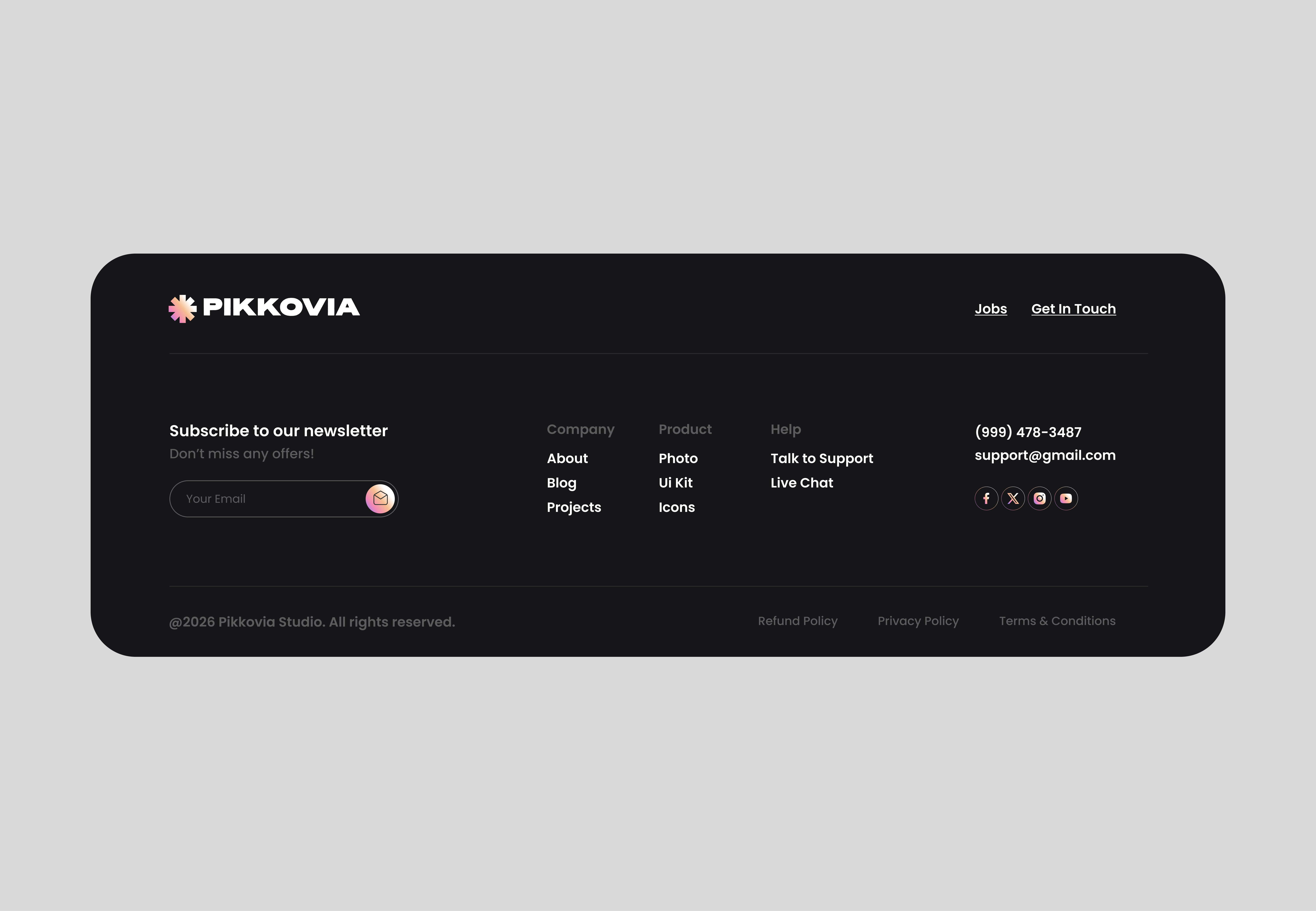 Footer V9 - Figma UI Kit